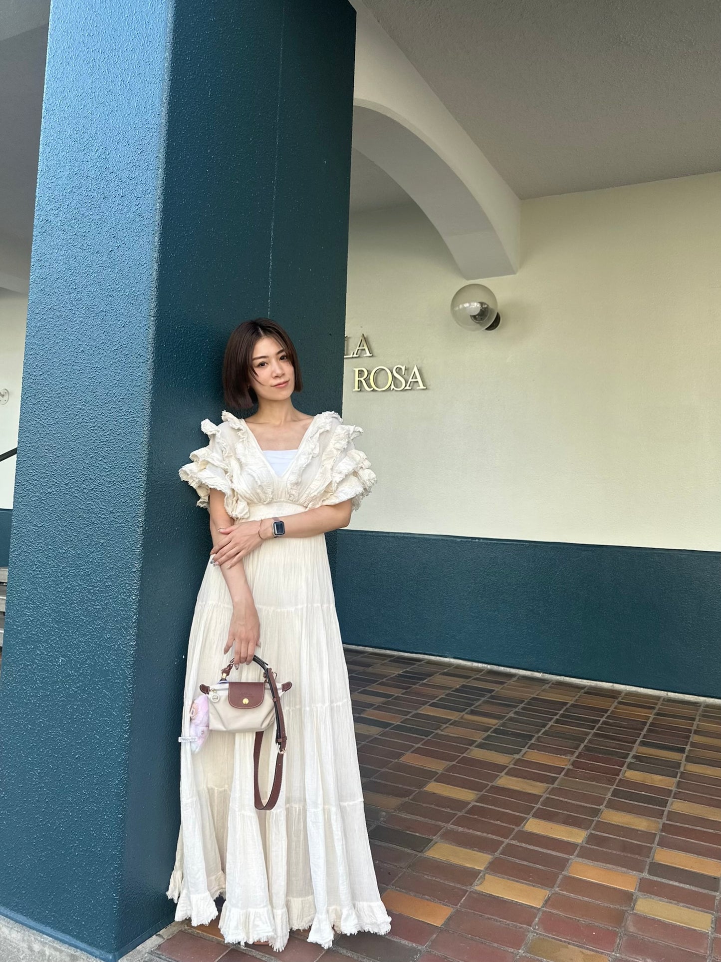 9/17 販売 Feather V Dress フェザーVカットドレス