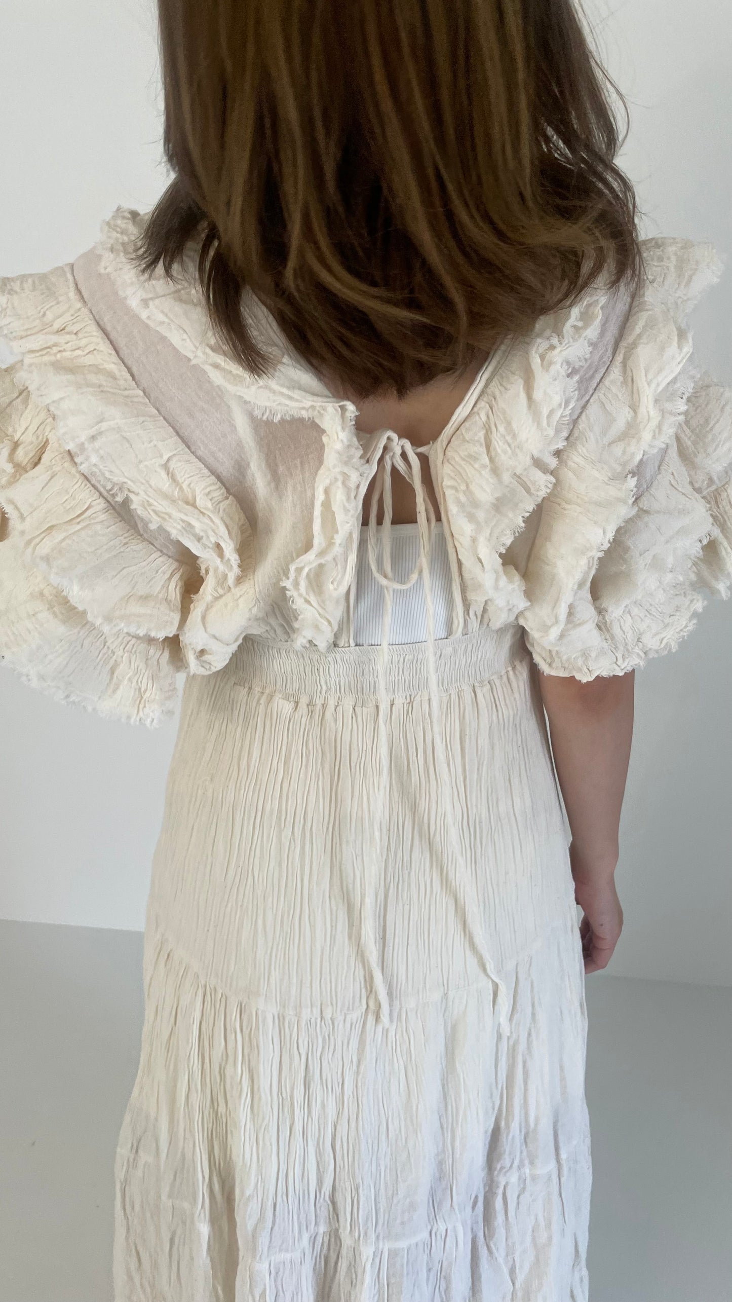 9/17 販売　Feather V Dress ﾌｪｻﾞｰVｶｯﾄﾄﾞﾚｽ